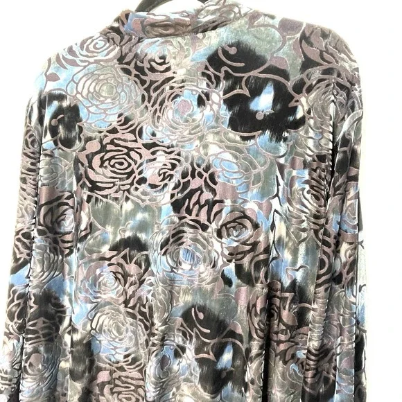 Vintage‎ Notations Velvet Burnout Tunic Top Plus Size 1X - Picture 12 of 12